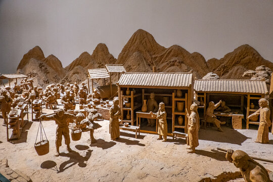 古代陶瓷制作场景
