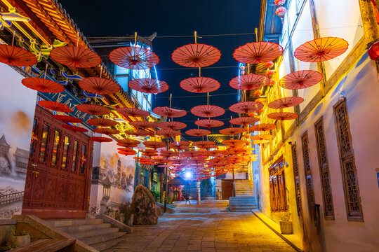 青岩古镇夜景风光