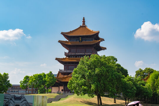 景德镇陶阳里历史旅游风景区地标建筑龙珠阁