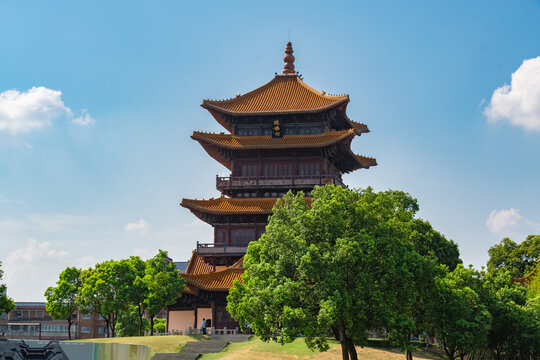 景德镇陶阳里历史旅游风景区地标建筑龙珠阁