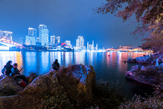 柳州江滨公园夜景