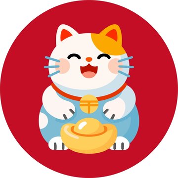 可爱招财猫卡通形象