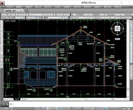 苏式庭院别墅建筑cad施工图