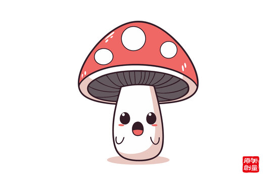 可爱卡通小蘑菇形象