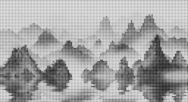 镂空山水点状图