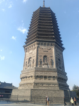 古朴雄伟的多层古塔建筑锦州古塔