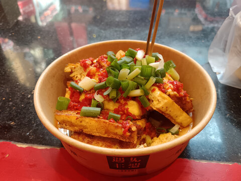 美味可口的特色豆腐小吃香煎豆腐
