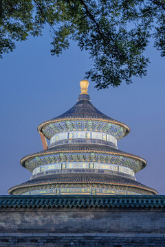 天坛公园祈年殿夜景