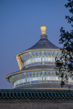 天坛公园祈年殿夜景