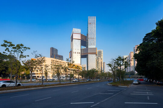 深圳南山区地标建筑风光