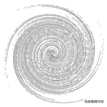 矢量旋涡磨砂压纹线条肌理纹