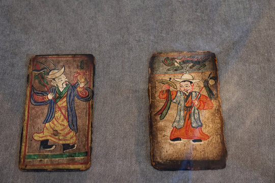 清代神明祭司纸牌画