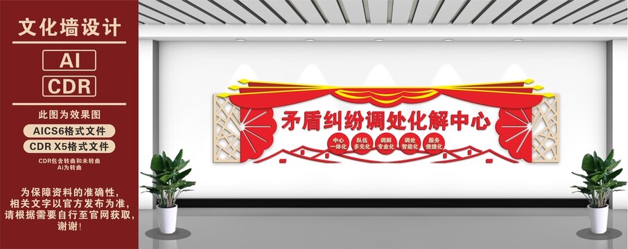 调解室化解中心文化墙