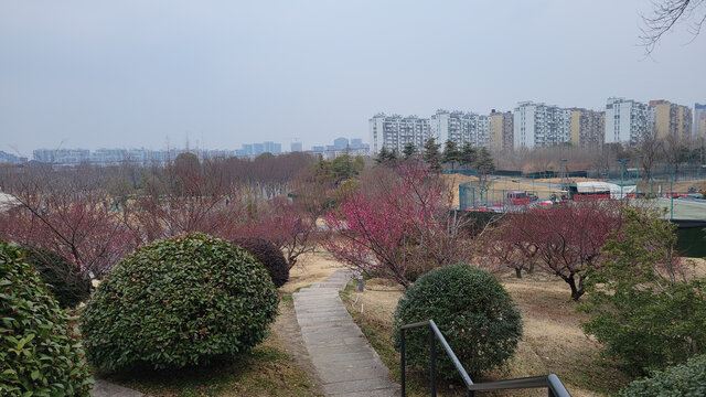 城郊春日园林景致