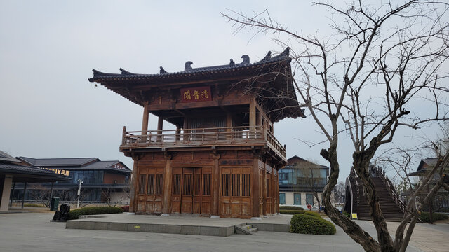 古朴中式清音阁建筑景观