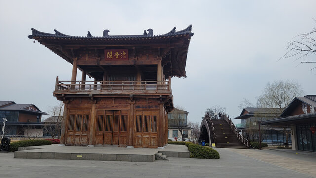 古雅清音阁中式建筑景致