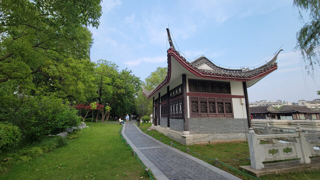 中式古建园林美景一隅