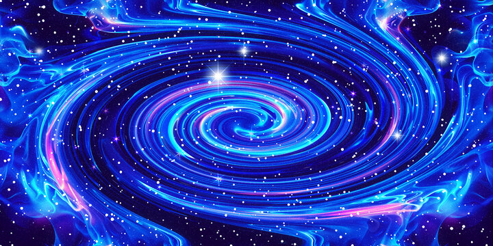 蓝色旋涡星空浪漫星空软膜天花