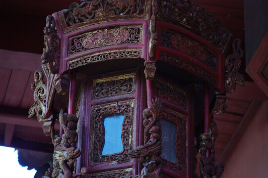 九江永修真如寺古典中式雕花精致灯笼