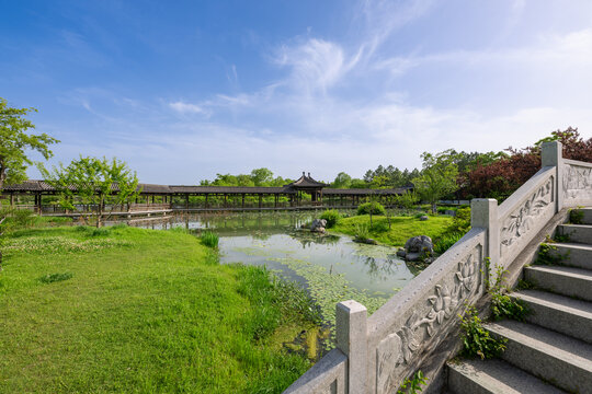 扬州瘦西湖自然景观小桥流水