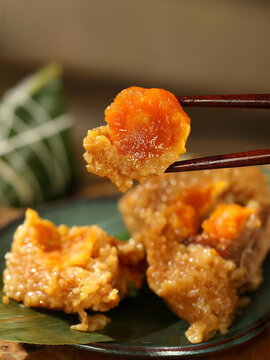 美味蛋黄粽子