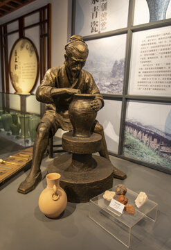 古代陶艺制作人物雕塑