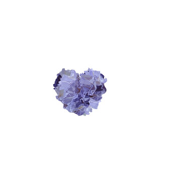 紫色花朵心