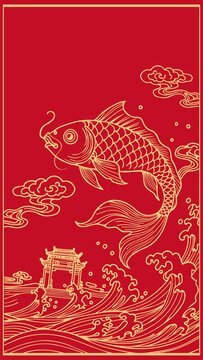 鱼跃龙门