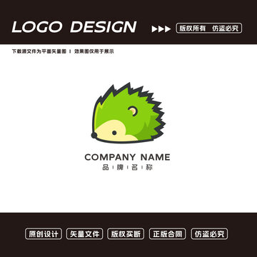 卡通刺猬logo标志