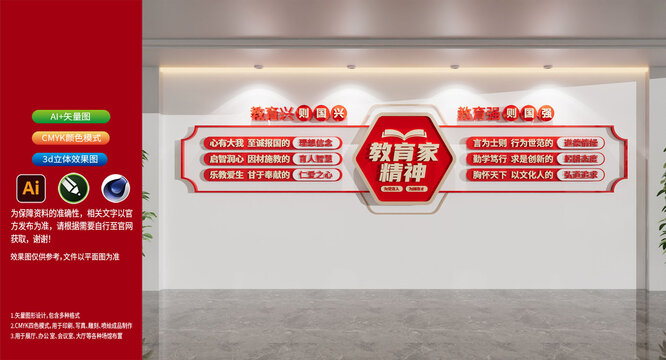 校园文化墙弘扬教育家精神文化墙