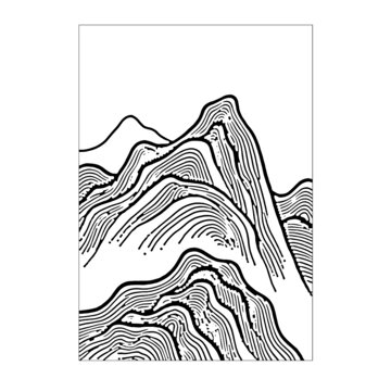 线条山烫金镂空铝板冲孔