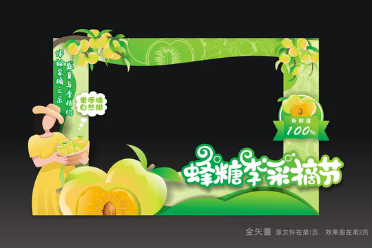 蜂糖李采摘节合影框