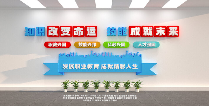 职业技能文化墙