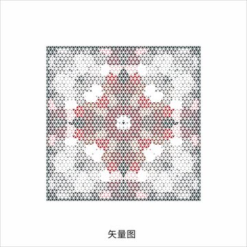 三角镂空图案