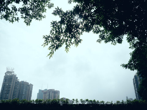 阴天和城市建筑
