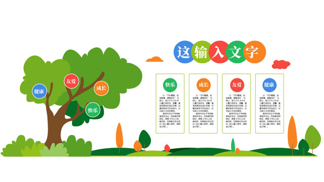 幼儿园文化墙装修创意设计效果图