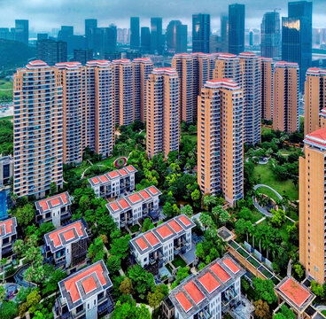 高层住宅小区与别墅校区