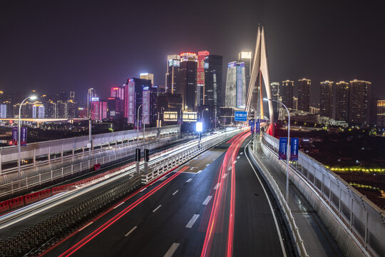 重庆千厮门大桥夜景