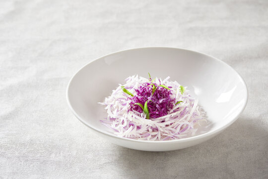麻酱紫白菜