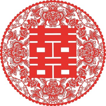喜字窗花