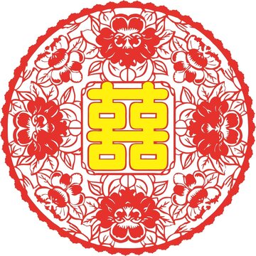 金色喜字