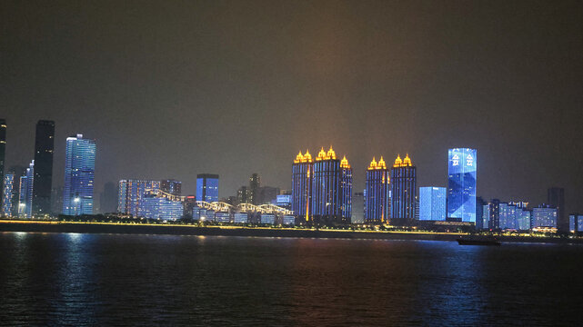蓝色夜景