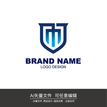 盾牌造型商务风LOGO设计