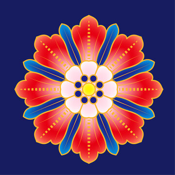 传统纹样宝相花纹