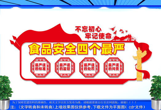 食品安全四个最严文化墙