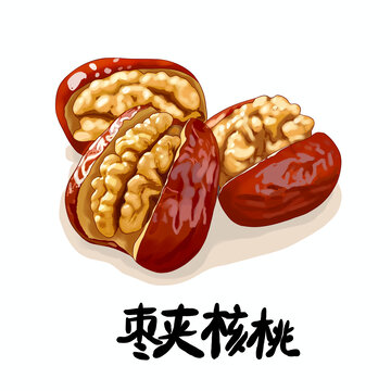 红枣核桃枣夹核桃大枣枣子