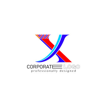 创意字母X企业标志设计