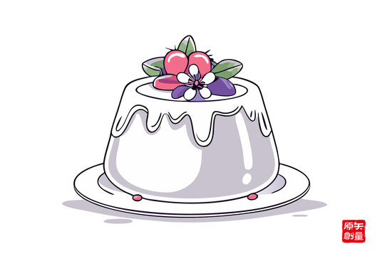 卡通美味水果装饰小蛋糕