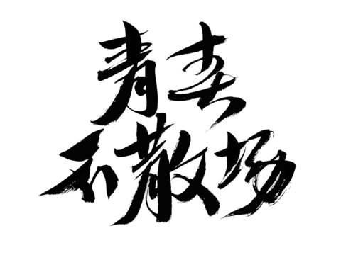 青春不散场毛笔书法字