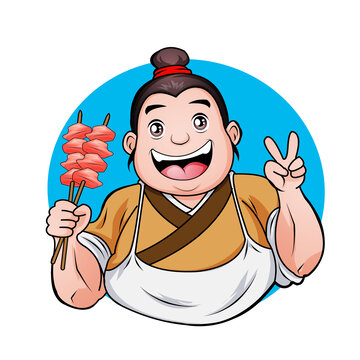 古代风欢乐的烤肉小哥